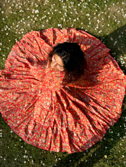 Madhulika Handblock  Cotton Anarkali Kurta