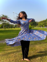 Nilakshi  Handblock  Cotton Anarkali Kurta - Image 3