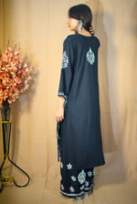 Tarangini Rayon  Chikankari Kurta Palazzo Set -Black - Image 2