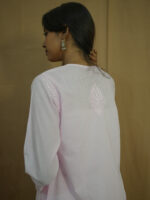 Cotton Chikankari Top – Light Pink - Image 2