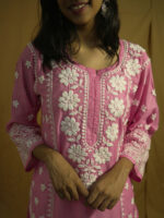 Nayantara Muslin Chikankari Kurti - Image 3