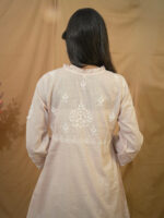 Tara Cotton Chikankari Top – Light Almond - Image 2