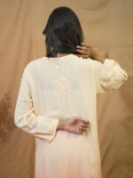 Kaya Double Shade Modal Chikankari  Kurta Palazzo Set - Peach - Image 2