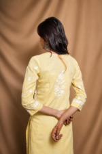 Misha Cotton Nyra Cut Chikankari Kurti - Image 4