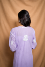 Vaani Modal Chikankari Kurti- Lavender - Image 2