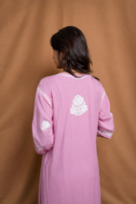 Vaani Modal Chikankari Kurti -Pink - Image 4